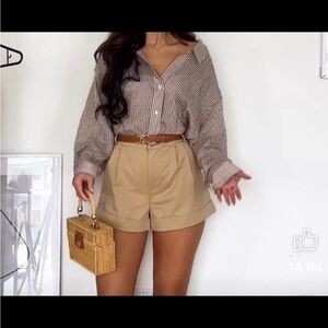 Zara Beige Women's Bermudas